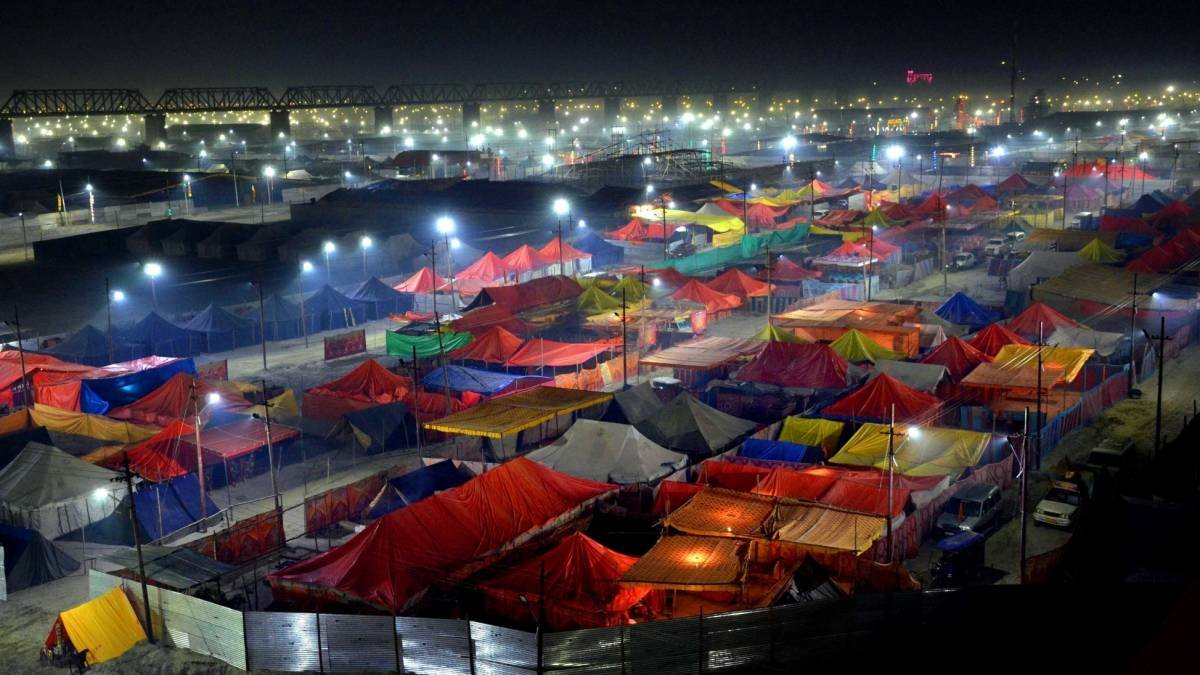 tent camping tent city Maha Kumbh tent city